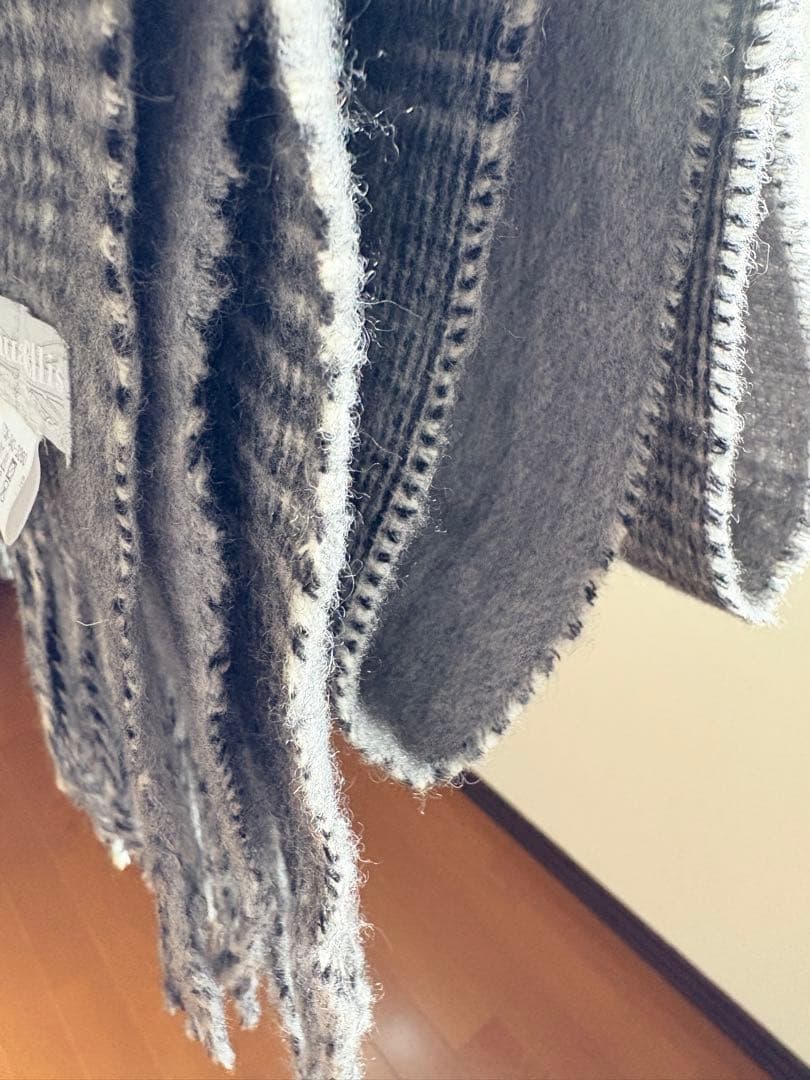 (used)JOSHUA ELLIS ダブルフェイス　ストール　グレー系