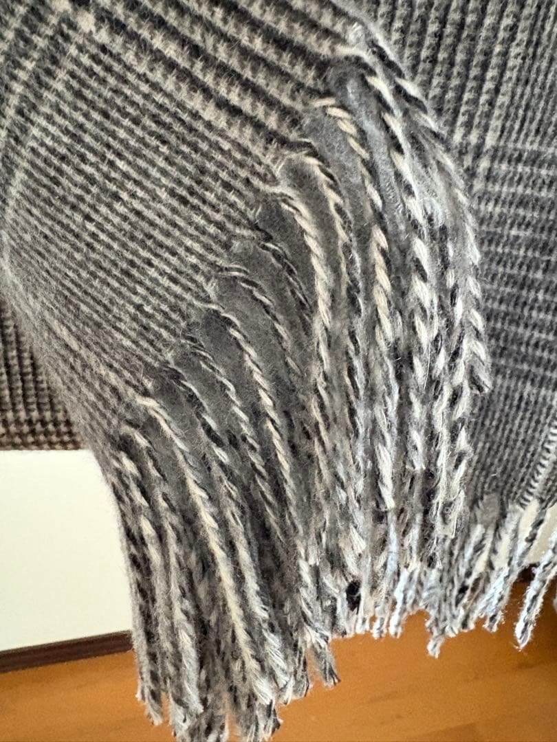 (used)JOSHUA ELLIS ダブルフェイス　ストール　グレー系