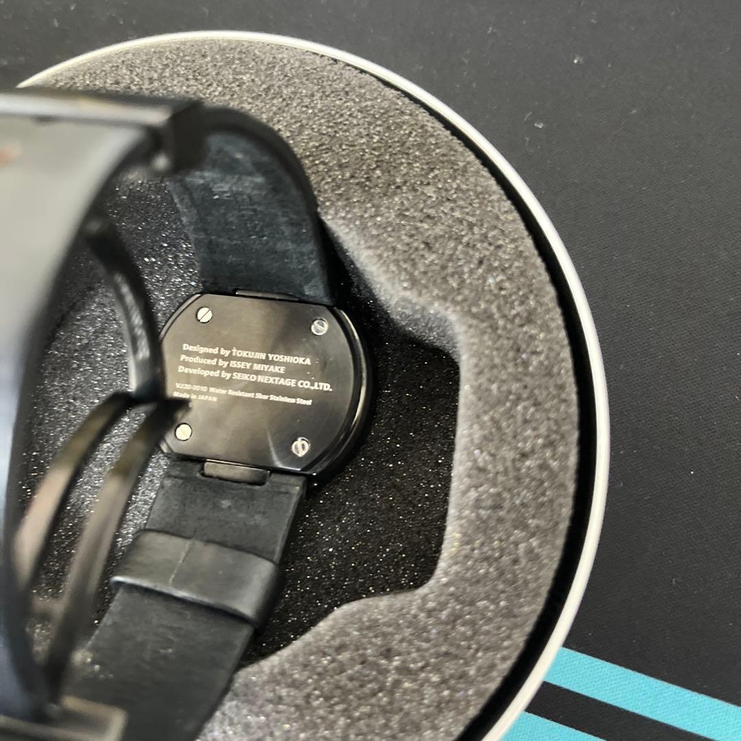 issey miyake 腕時計 ブラック レザー