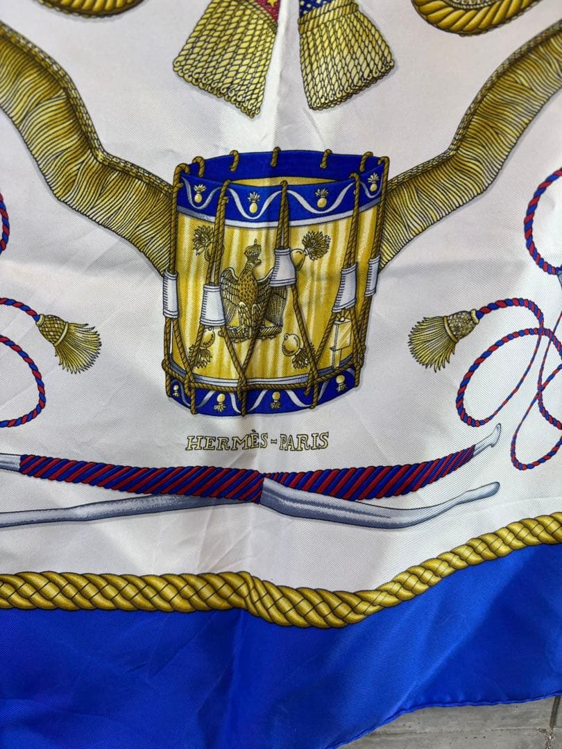 フランス製 HERMES シルク100% 大判 スカーフ ヴィンテージ オールド