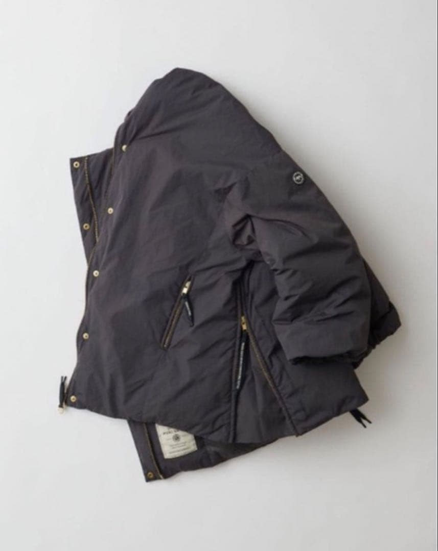 美品　ピュアルセシン　フレンチダックダウンサイドジップジャケット スミクロ