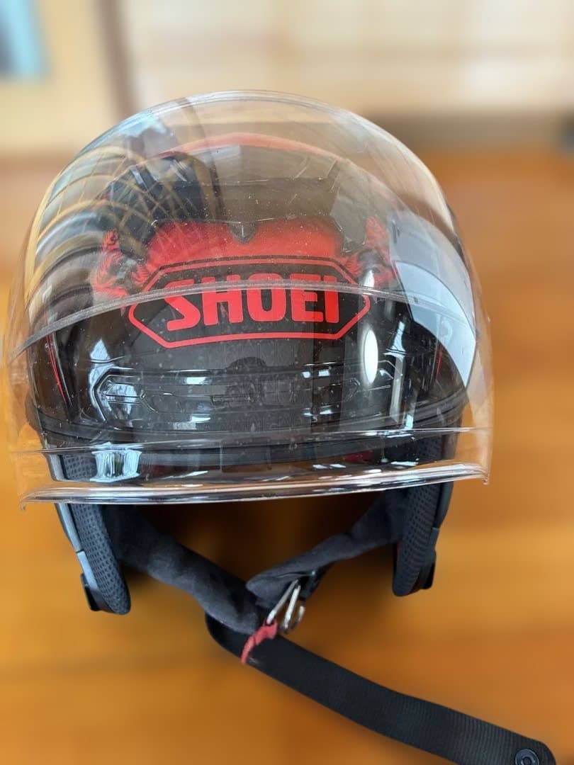 SHOEI ハーフフェイスヘルメット 黒/赤 グラフィック