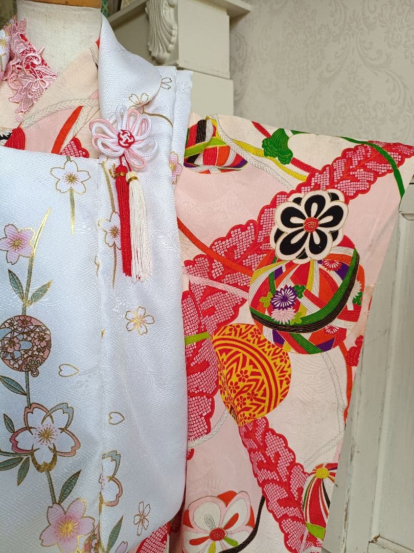 専用です　　アンティークベビーピンクの着物２着