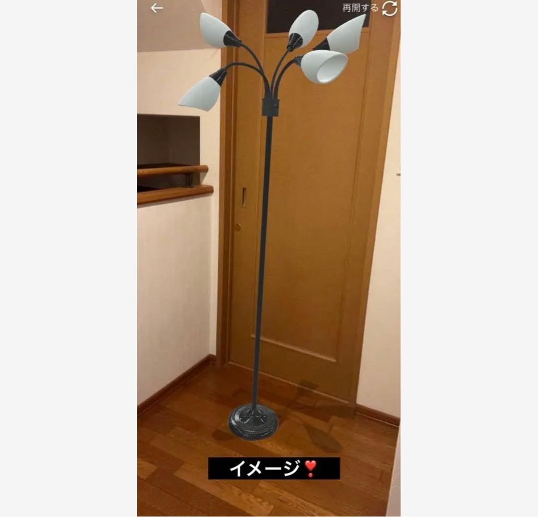 メデューサ フロアランプ アクリルシェードつき ホワイト (Black)