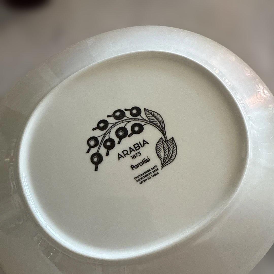 ♡*読様 【最終価格】アラビア パラティッシ ブラック オーバルプレート 25c