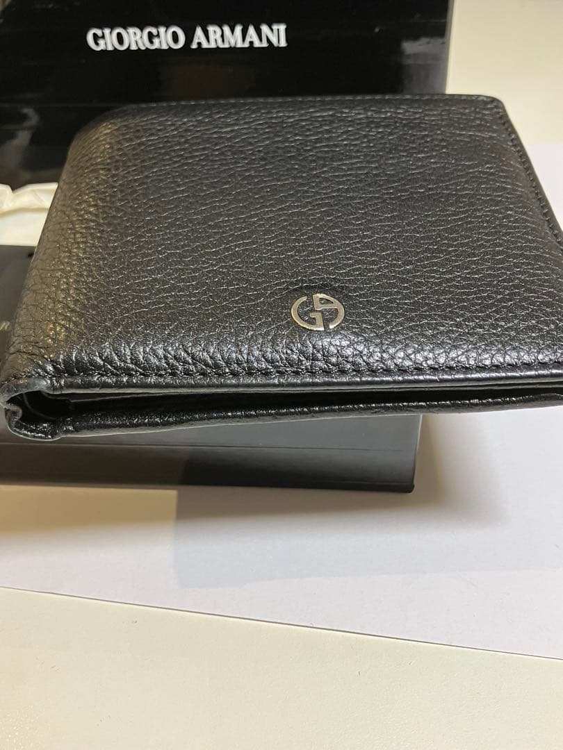 808　アルマーニ　GIORGIO ARMANI 財布 本革 二つ折り