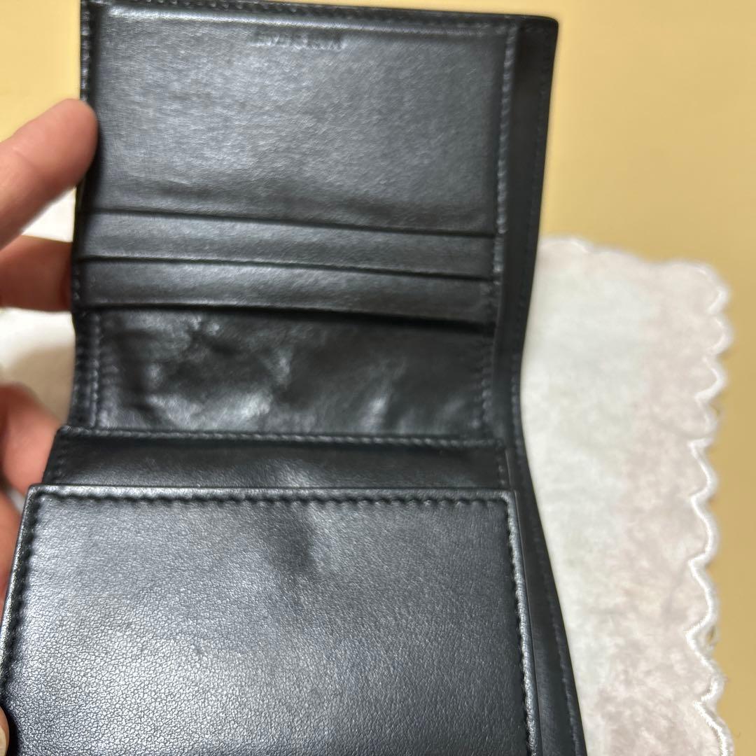 CELINE黒レザー三つ折り財布 ゴールド金具