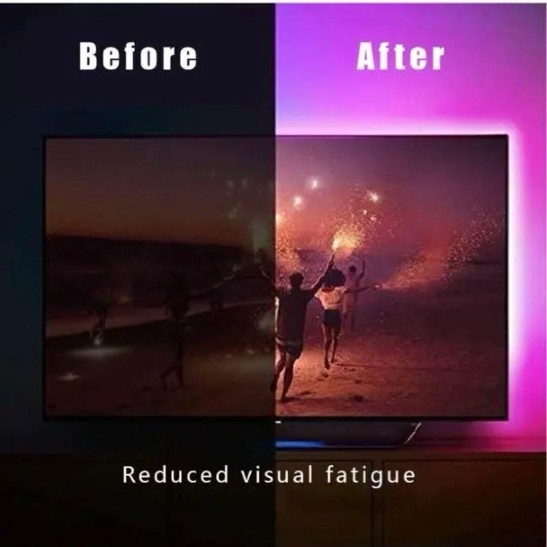 テレビLEDストリップライト55〜75インチディスプレイRGBIC LEDゲーム