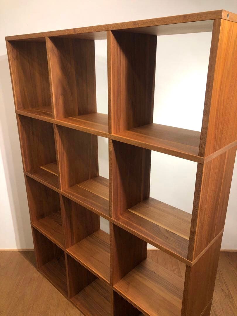 MUJI 無印良品 スタッキングシェルフ 4×3 ウォールナット仕様 ① 収納棚