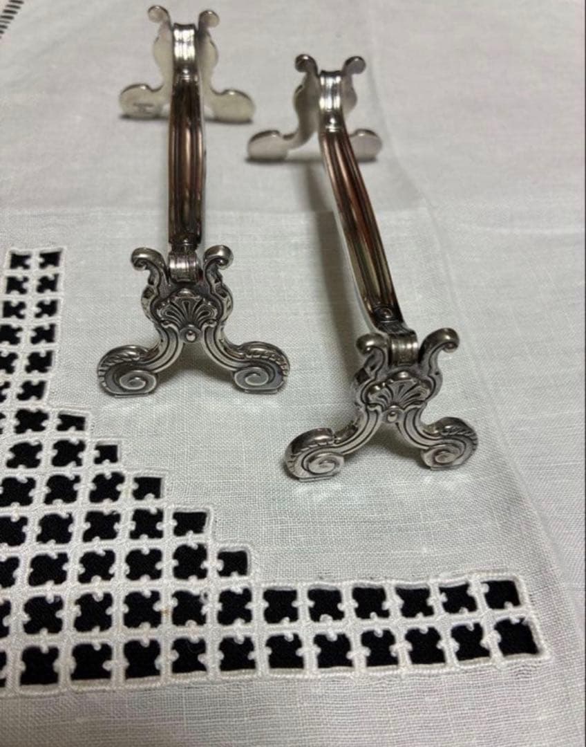 クリストフル　希少　コキーユのナイフレスト　アンティターニッシュの収納袋付き