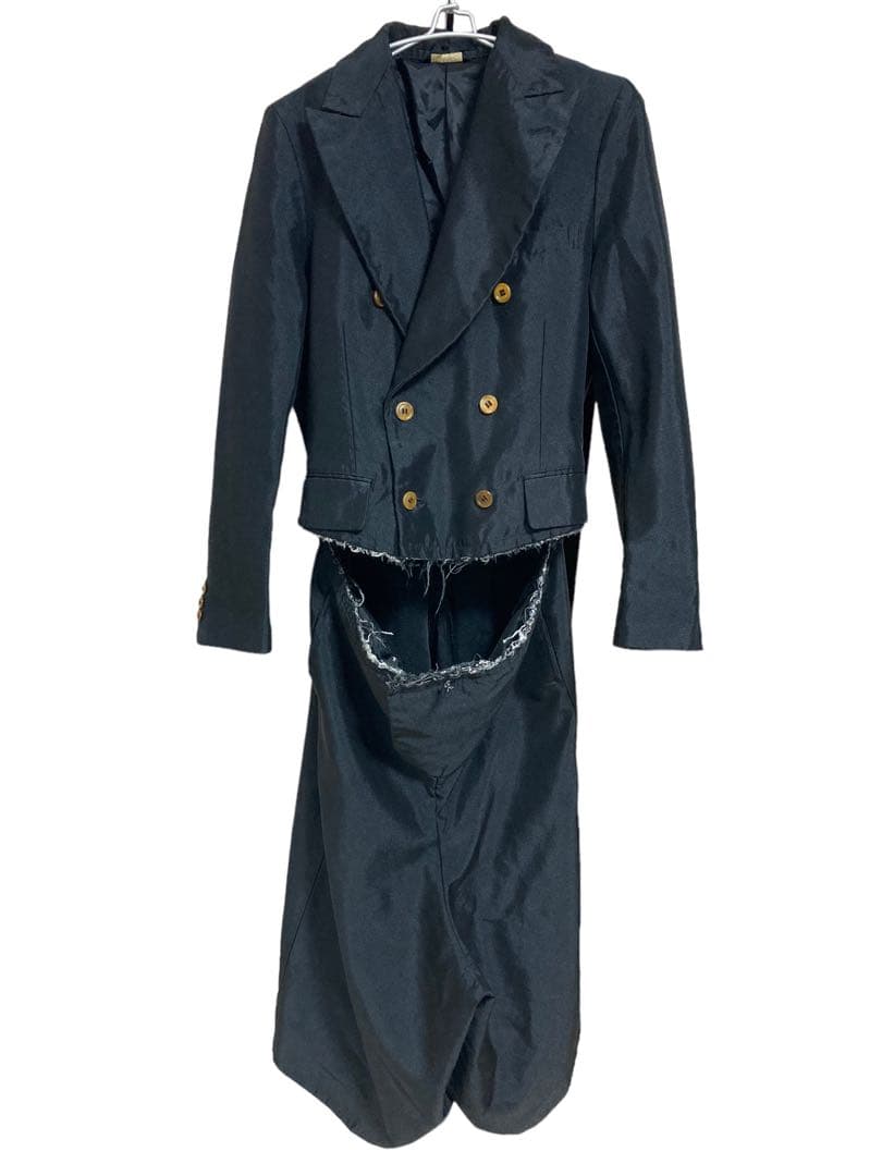 超希少 19ss COMME des GARCONS ポリ縮絨オールインワン