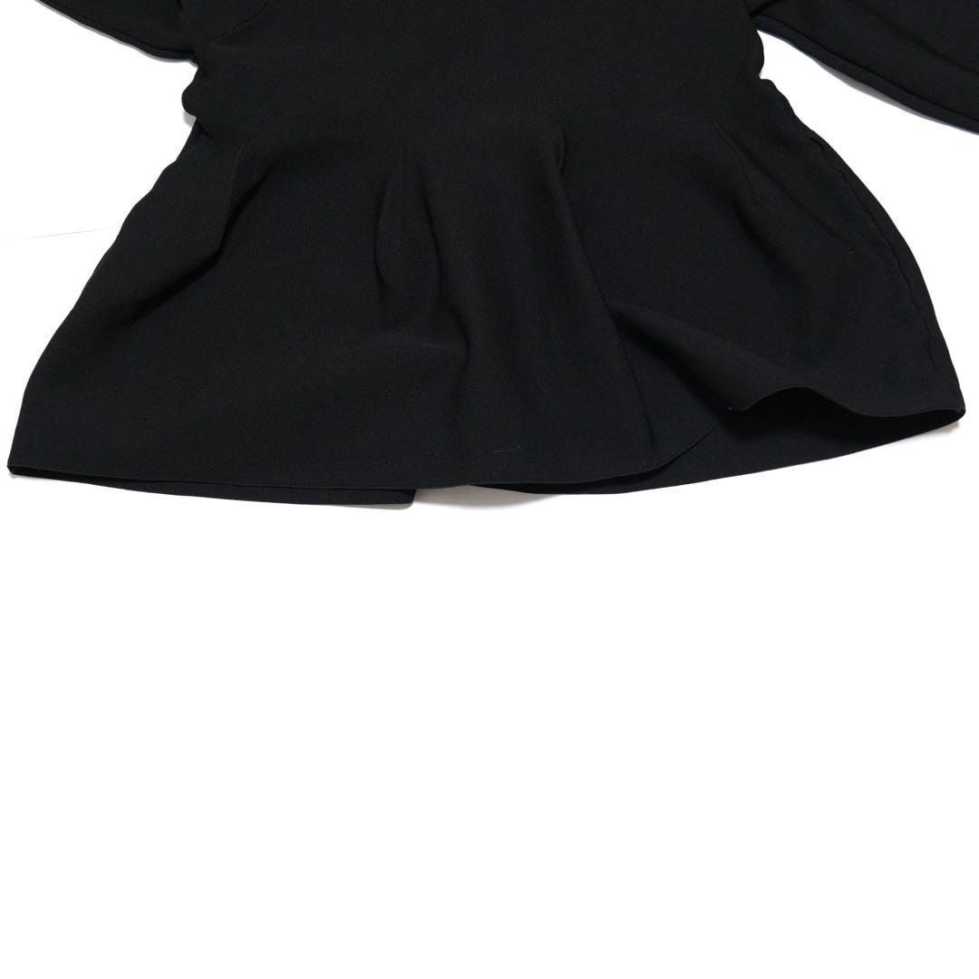 ella selectshop プルオーバー　スカラップニット襟付き　ブラック