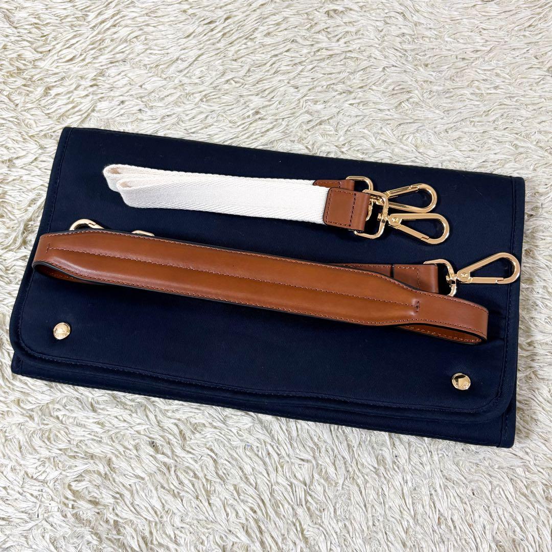 【未使用級】クロエ マザーズバッグ 2way ショルダーバッグ ネイビー