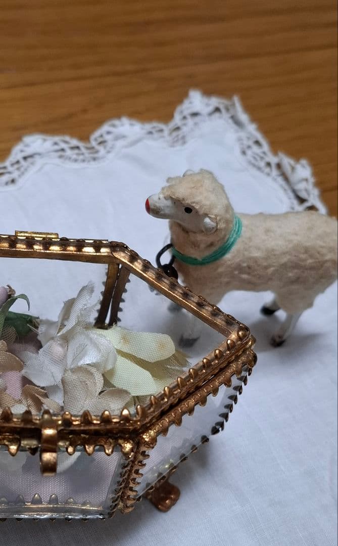 アンティーク★ミニョネット★チャイナヘッドドール★ペグドール★羊ヒツジ★ジュモー