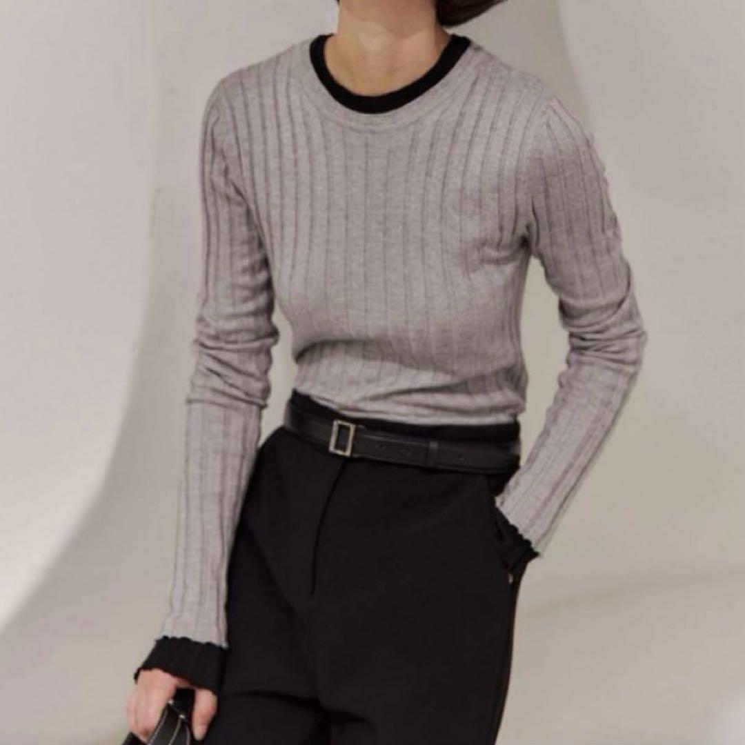 YONFA ヨンファ　コットンカシミヤリブニット