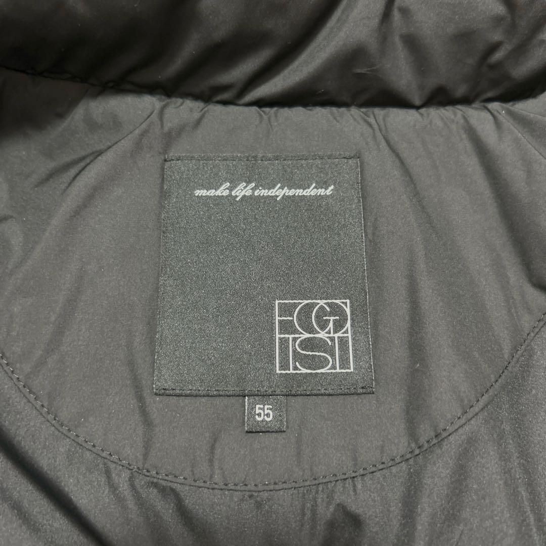 EGOIST リアルファー　ベルト付き　ダウンジャケット　ブラック