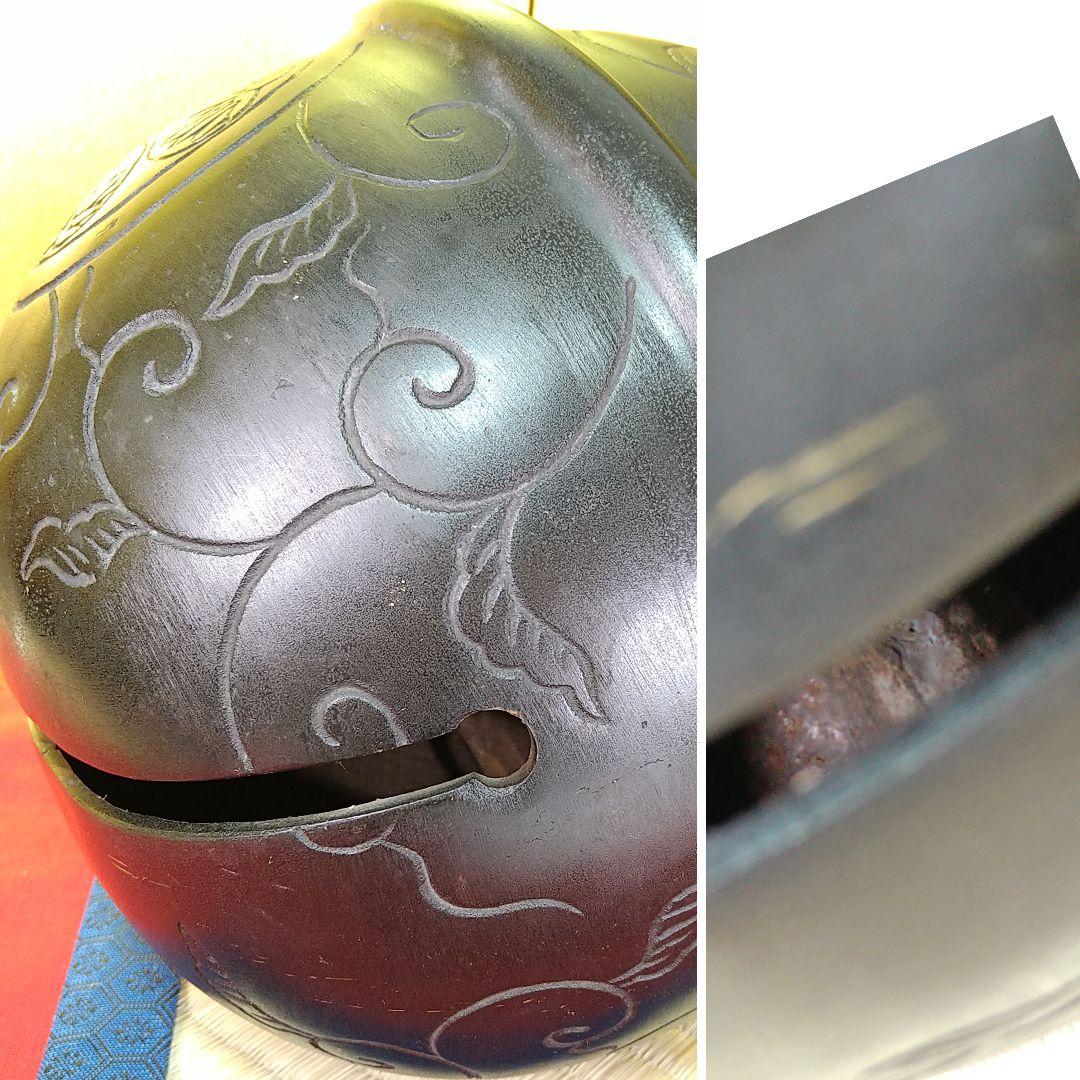 けんちゃん東照宮鈴徳川三つ葉葵古銅大鈴常雲作木箱入元禄元年五月吉日仏教美術