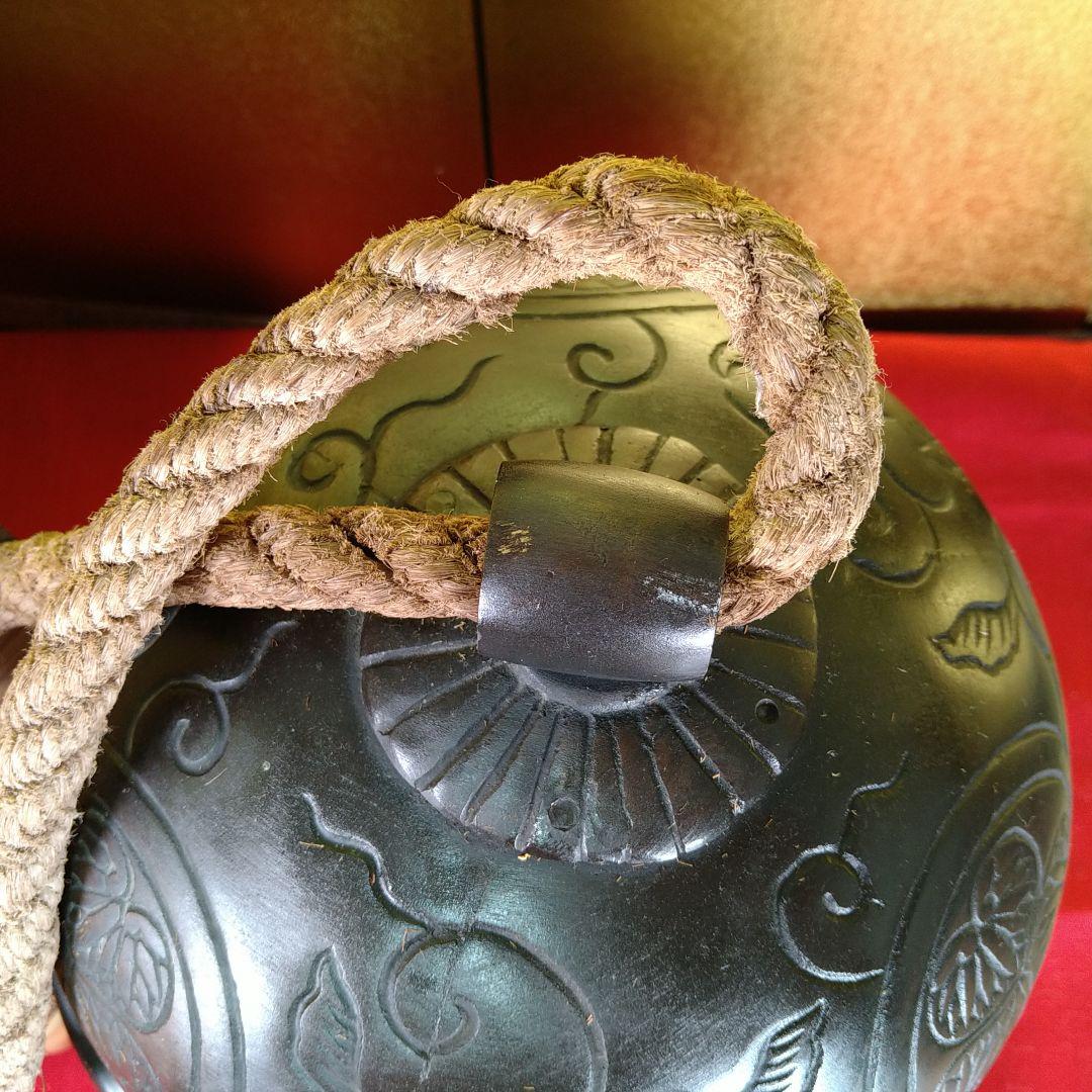 けんちゃん東照宮鈴徳川三つ葉葵古銅大鈴常雲作木箱入元禄元年五月吉日仏教美術