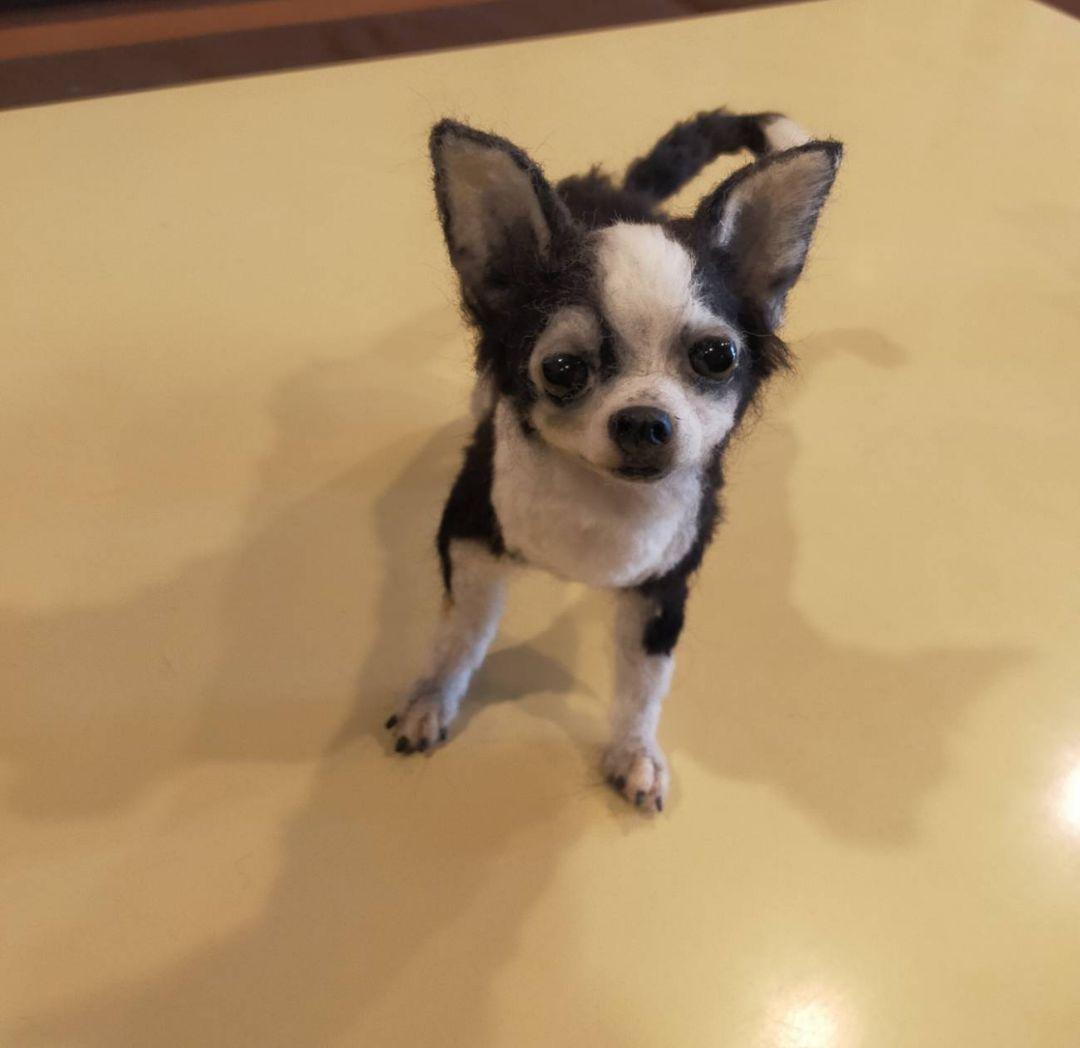 羊毛フェルト犬　エリー