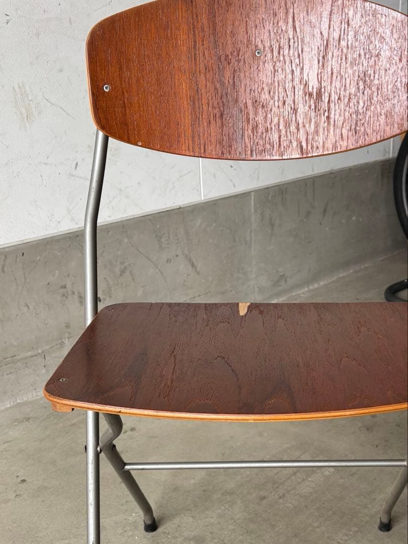 デンマークアンティークフォールディングチェア二脚