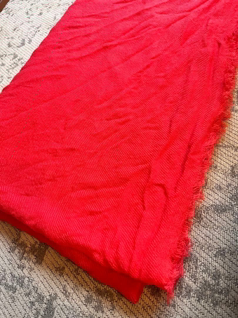 アーツアンドサイエンス ARTS&SCIENCE 赤色 大判ストール