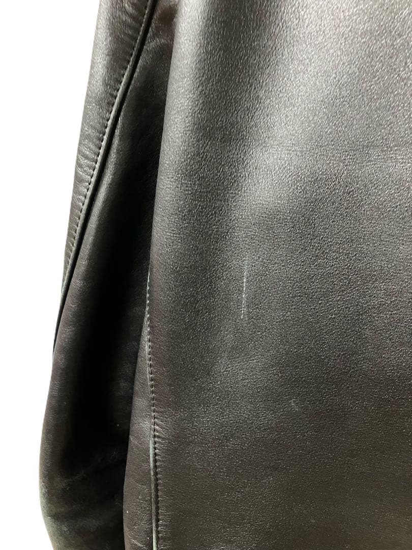 666 本革 ライダースジャケット ブラック 日本製 38 レザー