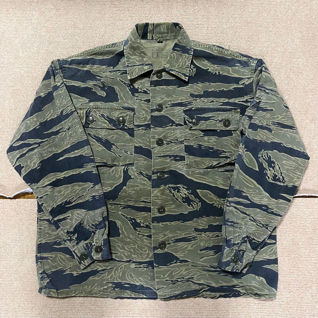 60S 70s タイガーストライプ タイガーカモ ジャケット ベトナム戦争 M