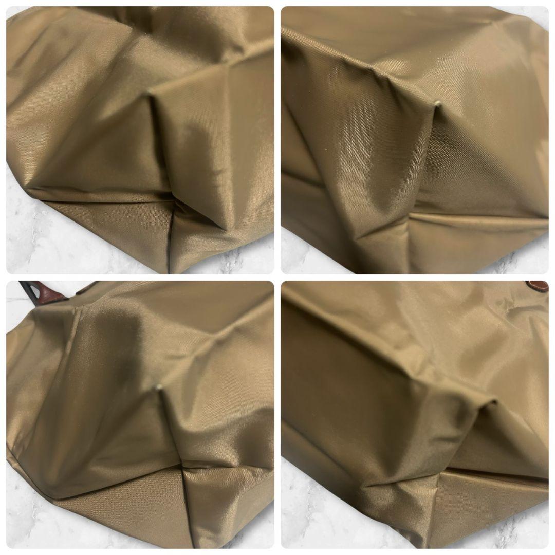 (美品)ロンシャン ルプリアージュ トートバッグ ベージュ A4収納可 　L