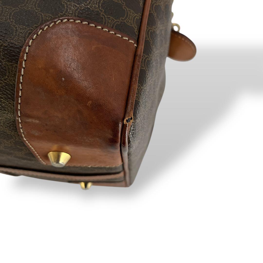 当時物　オールド　セリーヌ　ボストンバッグ　トリオンフ　マカダム柄　旅行バッグ