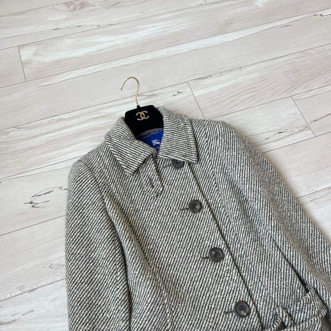 BURBERRY BLUE LABEL ロンドンコート　アンゴラ　ツイードコート