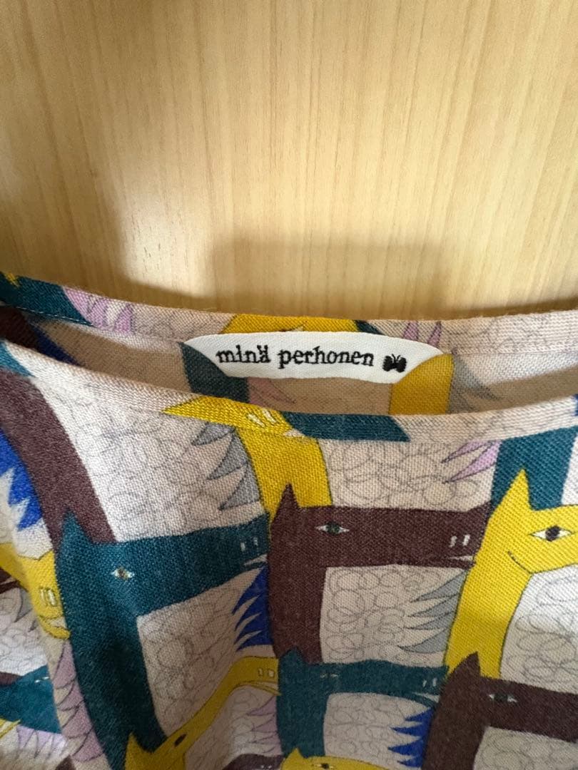 美品　minni perhonen サラブレッド　半袖トップス　ウール100%