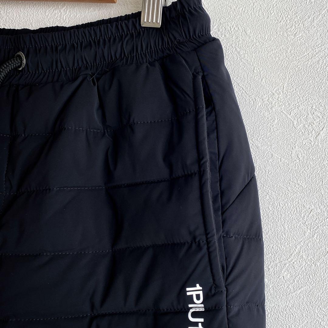 1PIU1UGUALE3 RELAX サークルロゴパデッドパンツ ブラック　M