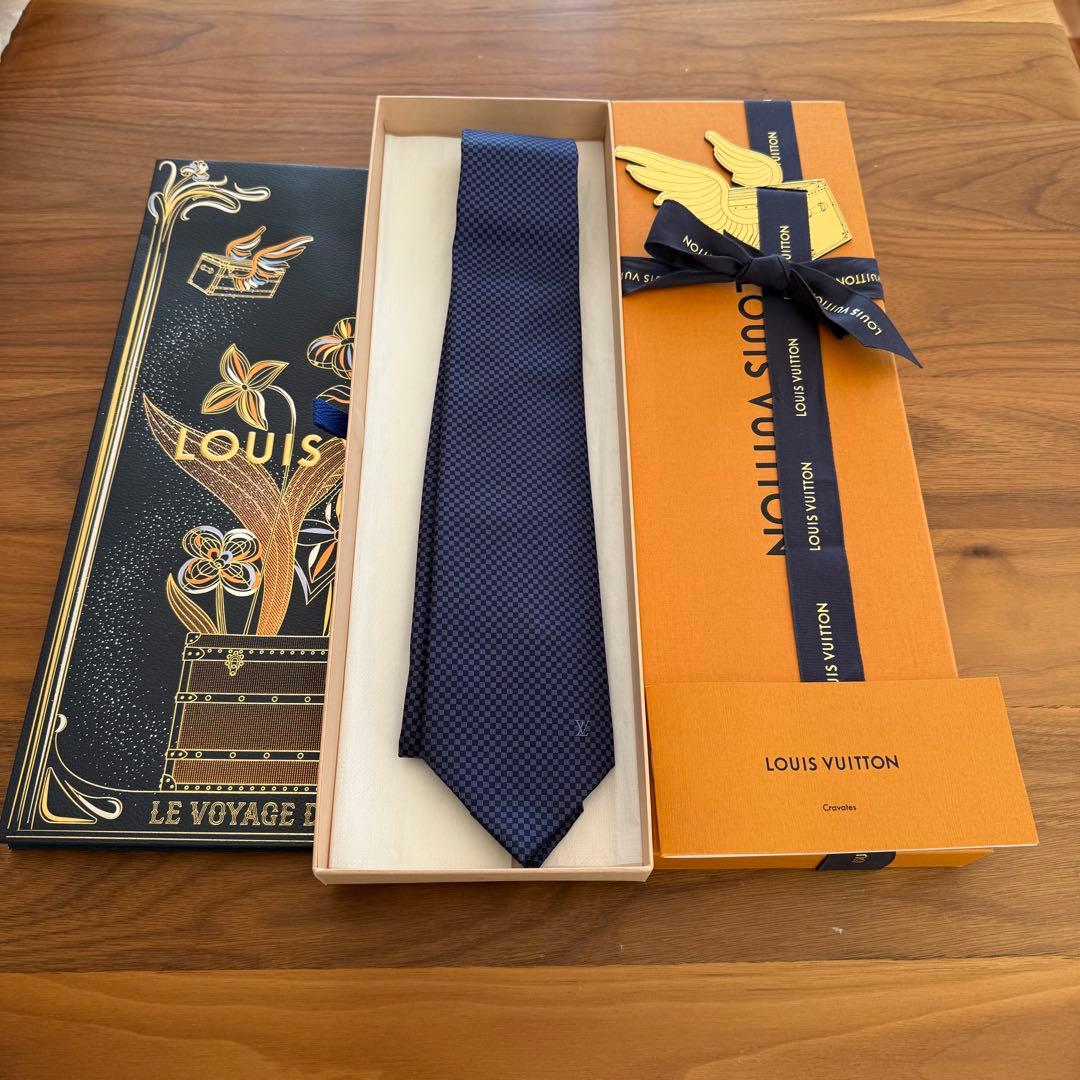 新品　LOUIS VUITTON（ルイヴィトン）　ネクタイ　ネイビー　８cm