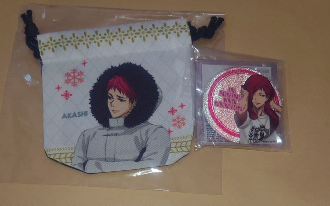 黒子のバスケ KUROCORZET 缶バッジ 巾着