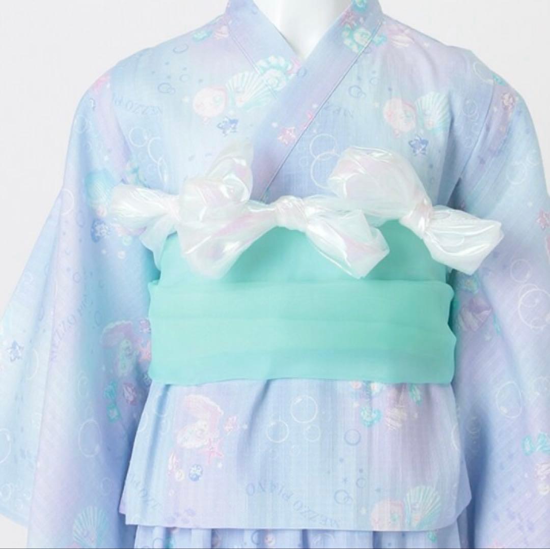 メゾピアノ シェルジュエリー柄　浴衣　140