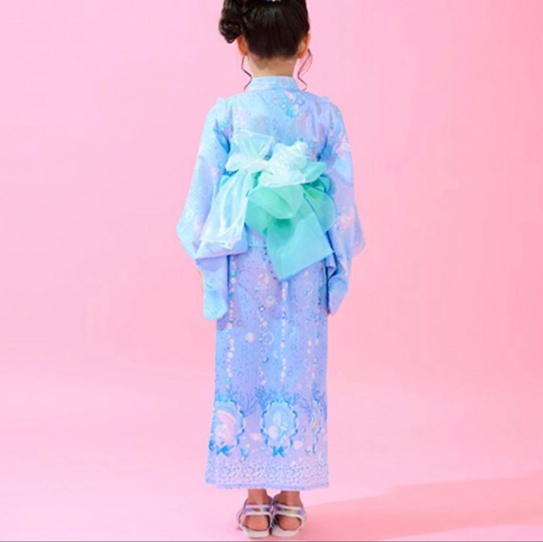 メゾピアノ シェルジュエリー柄　浴衣　140