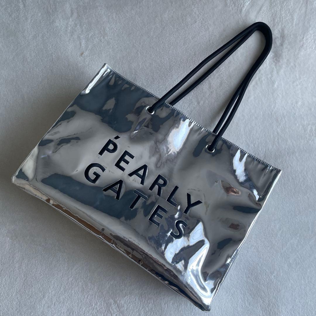 PEARLY GATES シルバー ショッパー風ロッカーバッグ