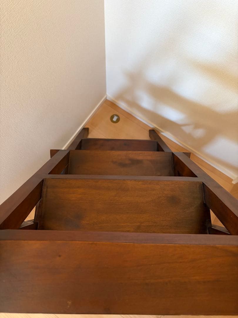 レア★ヴィンテージ　マホガニー 無垢材 ステップ チェア 踏み台 木製 椅子