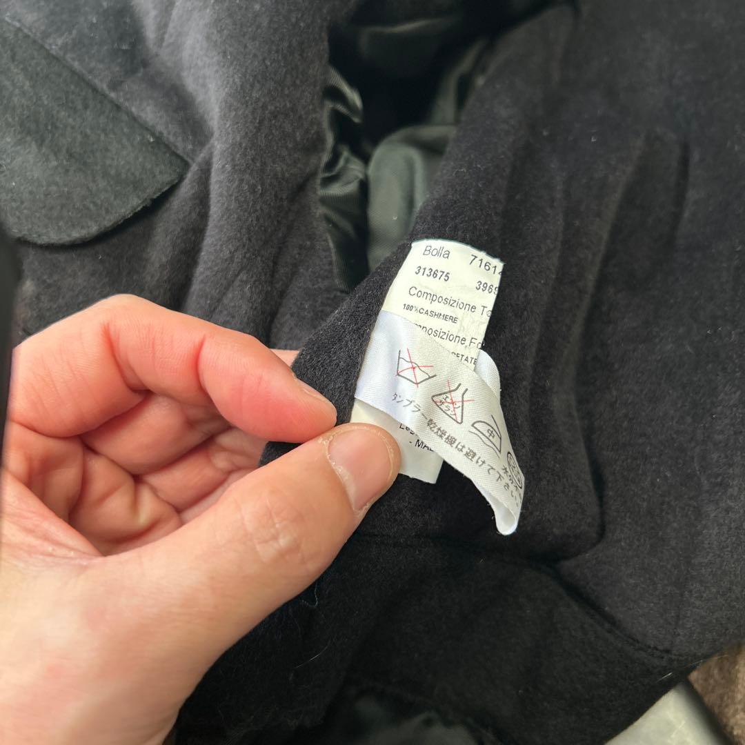 極美品　ヘルノ　HERNO ロングコート　100%カシミアブラック　裏地ミンク