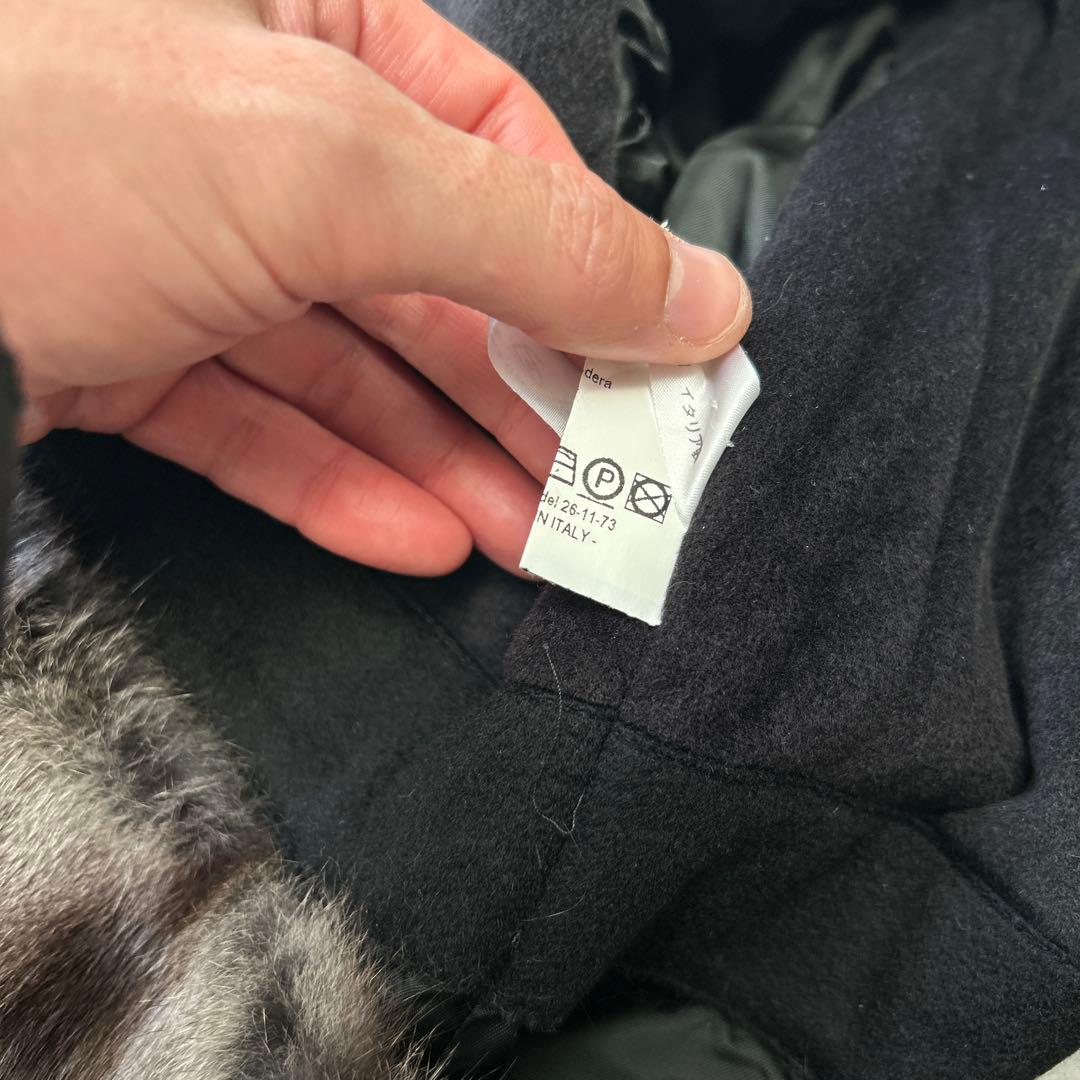 極美品　ヘルノ　HERNO ロングコート　100%カシミアブラック　裏地ミンク