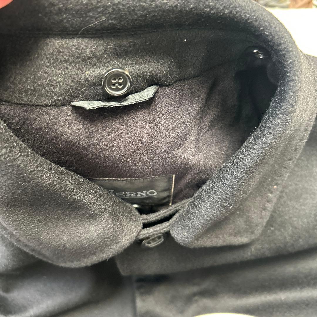 極美品　ヘルノ　HERNO ロングコート　100%カシミアブラック　裏地ミンク