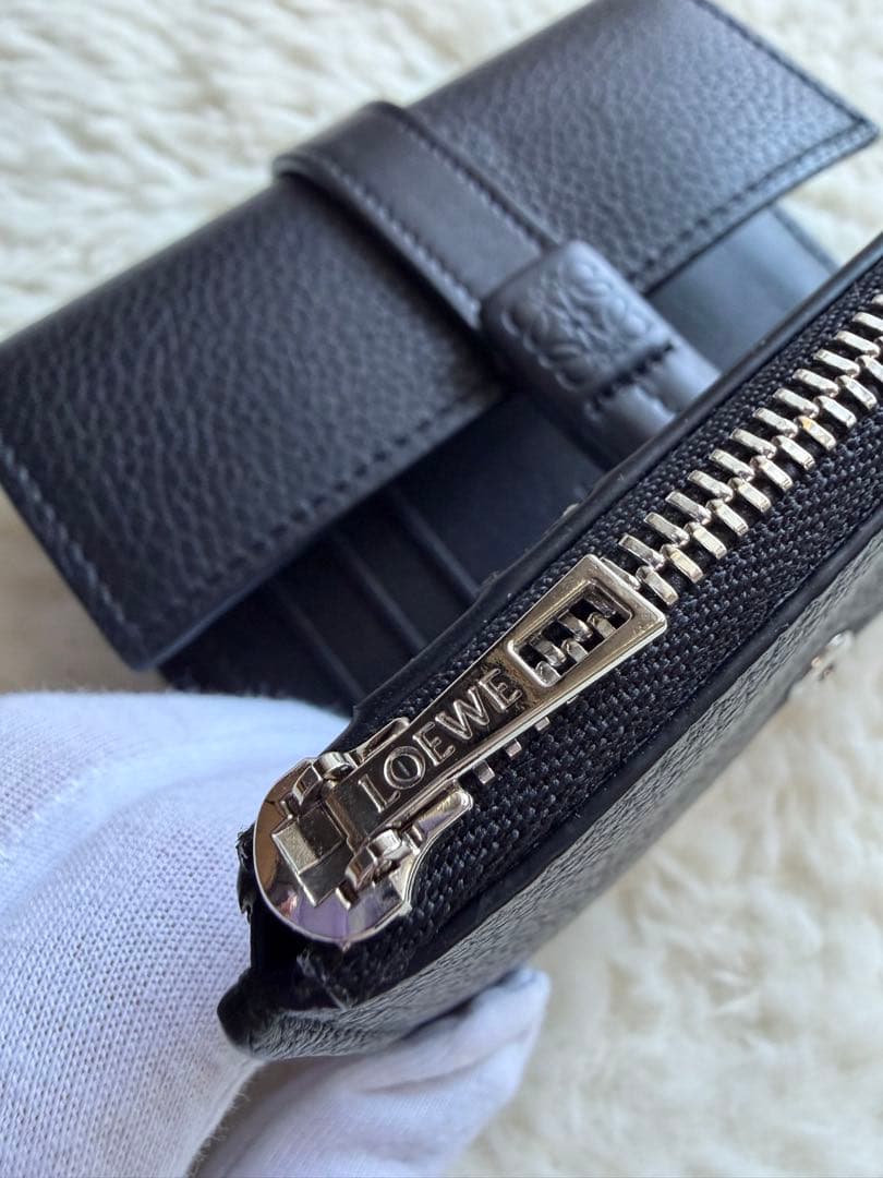 LOEWE バーティカル ウォレット スモール ブラック 黒