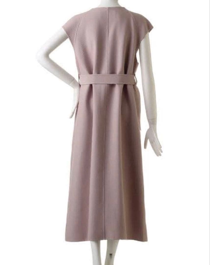 美品　ADORE ツイルダブルクロスワンピース　ジレ　コート　ベスト 38ピンク