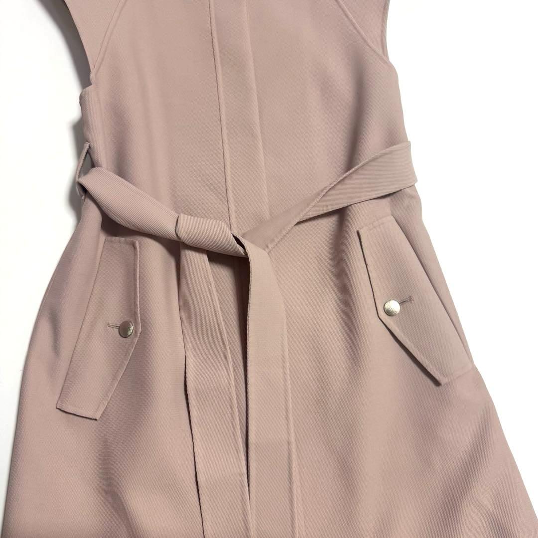 美品　ADORE ツイルダブルクロスワンピース　ジレ　コート　ベスト 38ピンク