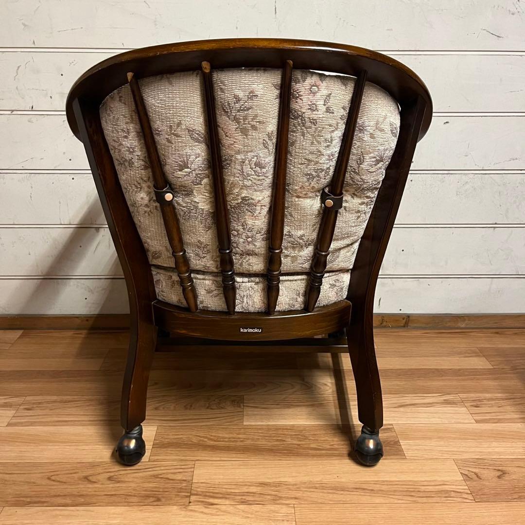 karimoku アームチェア　キャスター付き　コロニアル3/4