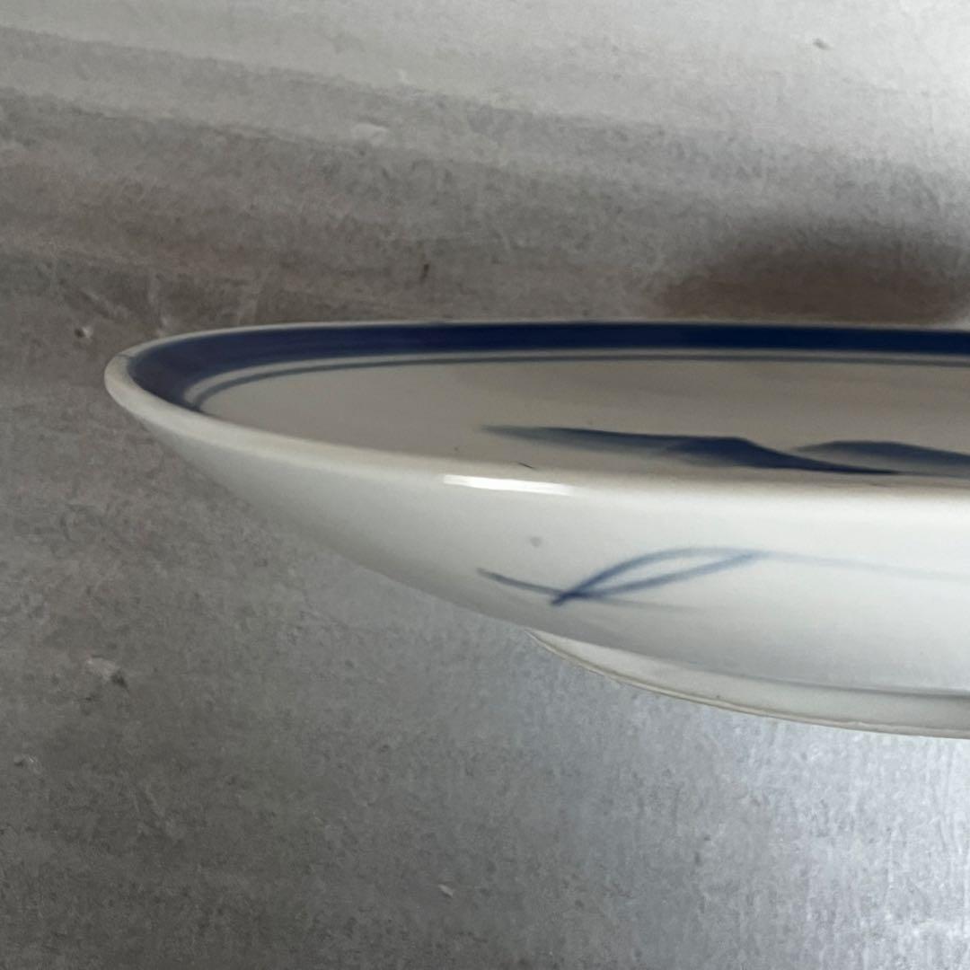 アンティーク　平皿　染付　藍色　５枚セット　100年以上前