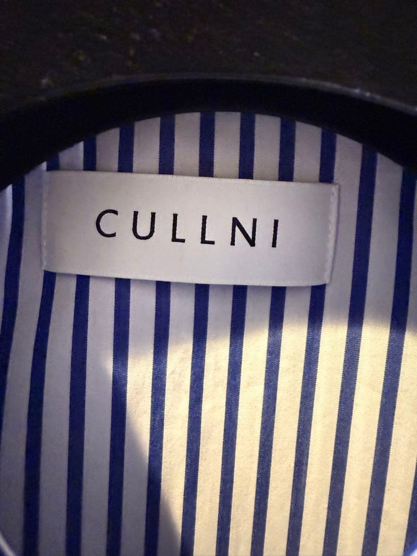 未使用日本製CULLNI ストライプ 長袖シャツ男女兼用