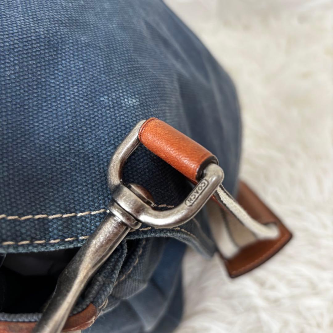 COACH✨70381 デニム　メッセンジャーメンズバッグ　フラップ　インディゴ
