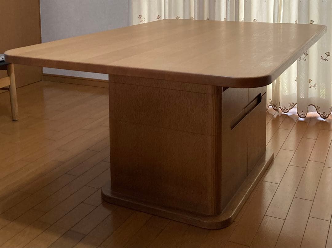 6月までシラカワ ダイニングテーブル たっぷり収納付き 飛騨家具 無垢オークナラ