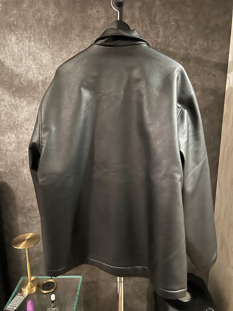 新品　ROLLER FAKE LEATHER COACH JACKET サイズL